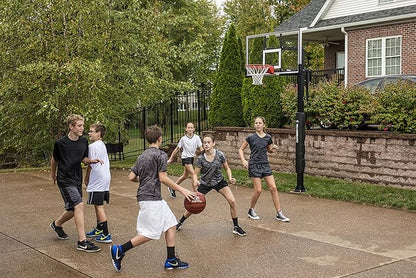Silverback In-Ground Basketball Hoops, Adjustable Height Tempered Glass Backboard and Pro-Style Flex Rim. - Multiple Styles Available