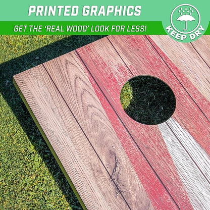 GoSports 3 x 2 ft Cornhole Board Set - Portable Outdoor Toss Game for Adults & Family - Includes