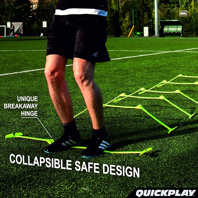 QUICKPLAY PRO Quick-Click Adjustable Speed Hurdles, Set of 6 | 3 Heights in One (6", 9", 12") |