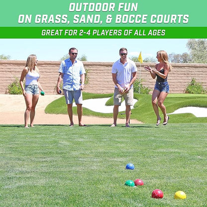 GoSports 90 mm Bocce Ball Sets - Outdoor Lawn Game - Composite or Resin