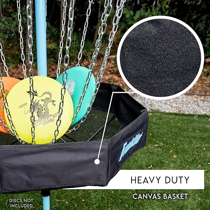 Franklin Sports Disc Golf Baskets - Portable Disc Golf Target with Chains Included - Disc Golf