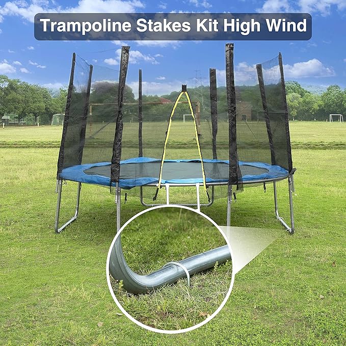 Heavy Duty Trampoline Stakes Anchors High Wind U Type Sharped Ends Safety Ground Anchors Galvanized