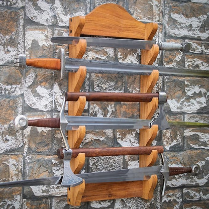 Mythrojan Medieval Sword Wall Mount Samurai Sword Display Stand Katana Sword Holder Gladiator Sword