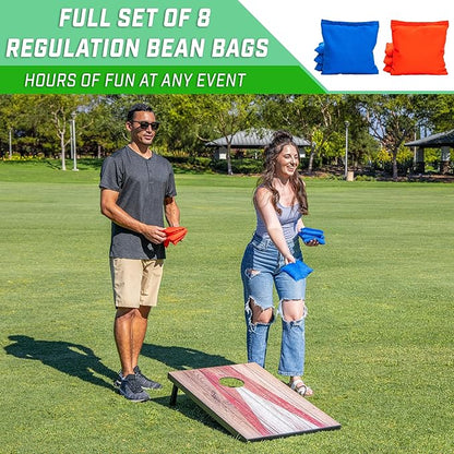 GoSports 3 x 2 ft Cornhole Board Set - Portable Outdoor Toss Game for Adults & Family - Includes