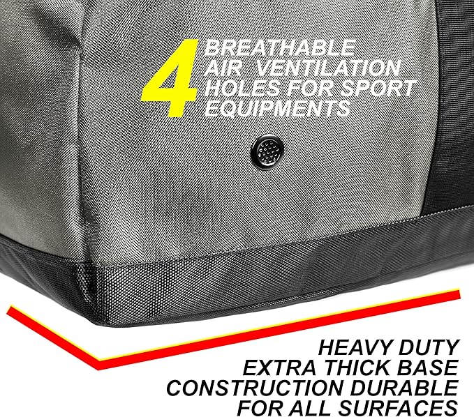 Fitdom 132L 36" Heavy Duty Extra Large Sports Gym Equipment Travel Duffel Bag W/Adjustable Shoulder