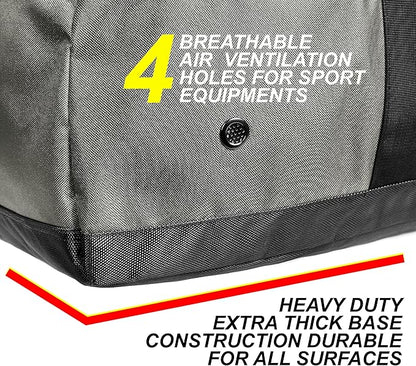 Fitdom 132L 36" Heavy Duty Extra Large Sports Gym Equipment Travel Duffel Bag W/Adjustable Shoulder