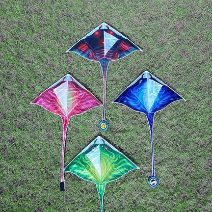 Mint's Colorful Life Devil Fish Kite for Kids and Adults，Easy to Fly Delta Kites Single Line Large