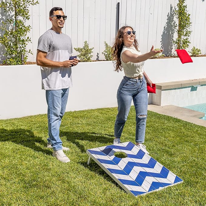 GoSports Portable Cornhole Sets, 8 Styles – Choose 4 x 2 ft or 3 x 2 ft - Boards Include 8 Bean