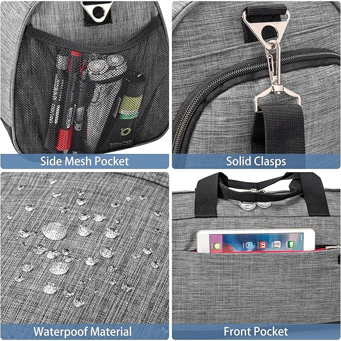Kuston Sports Gym Bag with Shoes Compartment, Trolley Sleeve and Wet Pocket Gym Duffel Bag