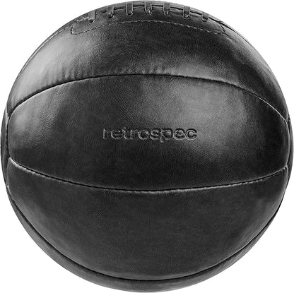 Core Weighted Medicine Ball 4, 6, 8, 10, 12, 14, 16, 20, 25, 30 lbs, Soft Touch Vegan Leather with