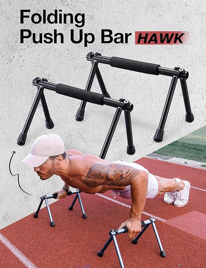 Push Up Bar ??Folding Dip Bar for Home Workout, Lightweight & Portable Strength Training Equipment