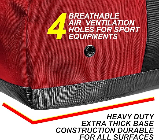 Fitdom 132L 36" Heavy Duty Extra Large Sports Gym Equipment Travel Duffel Bag W/Adjustable Shoulder