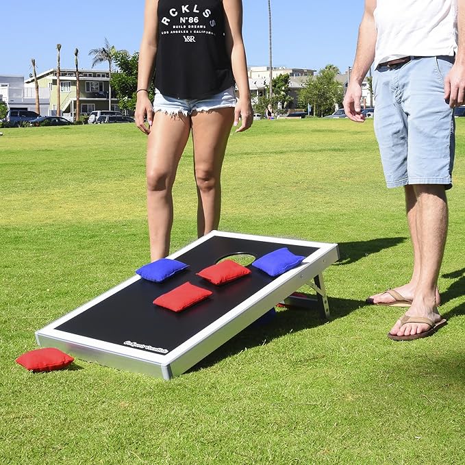 GoSports Tailgate Size 3 x 2 ft Cornhole Sets - Choose LED or Standard - Portable Set Includes 8