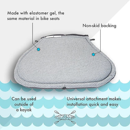 Cushioned Seat Pad, Gel Seat Pad for Kayaks, Portable Seat Cushion for Outdoor Watersports and