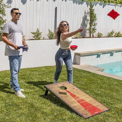 GoSports Portable Cornhole Sets, 8 Styles – Choose 4 x 2 ft or 3 x 2 ft - Boards Include 8 Bean