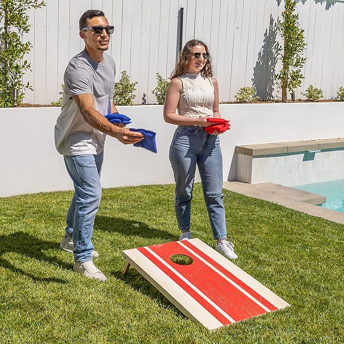 GoSports Portable Cornhole Sets, 8 Styles – Choose 4 x 2 ft or 3 x 2 ft - Boards Include 8 Bean