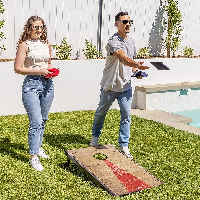 GoSports Portable Cornhole Sets, 8 Styles – Choose 4 x 2 ft or 3 x 2 ft - Boards Include 8 Bean