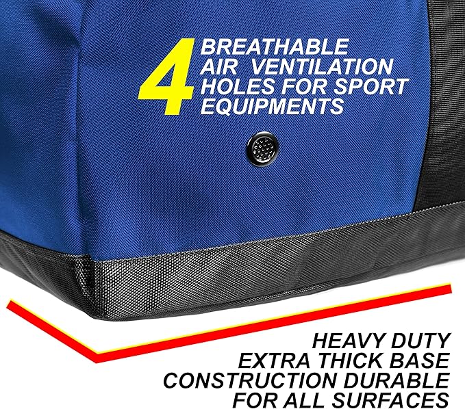 Fitdom 132L 36" Heavy Duty Extra Large Sports Gym Equipment Travel Duffel Bag W/Adjustable Shoulder