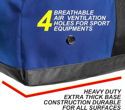 Fitdom 132L 36" Heavy Duty Extra Large Sports Gym Equipment Travel Duffel Bag W/Adjustable Shoulder