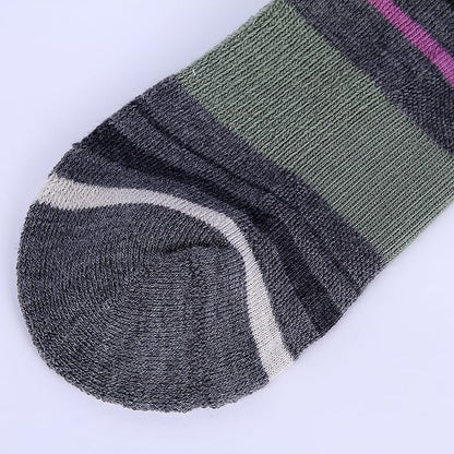 EnerWear 4 Pack Women's Merino Wool Outdoor Hiking Trail Crew Sock