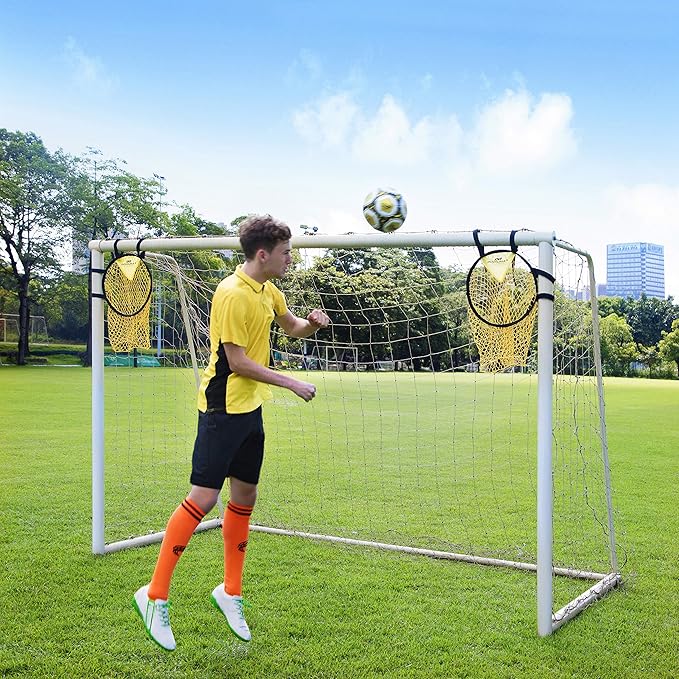PodiuMax Top Bins Soccer Target Goal, Easy to Attach and Detach to The Goal, Set of 2, for Shooting