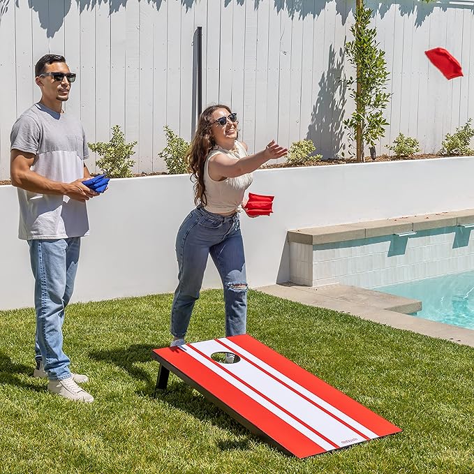 GoSports Portable Cornhole Sets, 8 Styles – Choose 4 x 2 ft or 3 x 2 ft - Boards Include 8 Bean