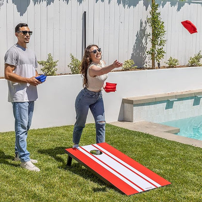 GoSports Portable Cornhole Sets, 8 Styles – Choose 4 x 2 ft or 3 x 2 ft - Boards Include 8 Bean