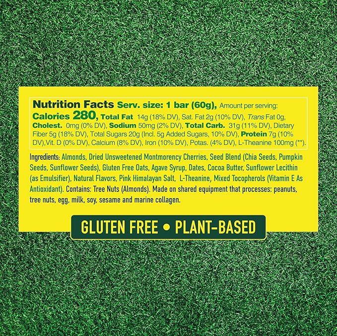 Caddy Snacks Chewy Cherry Almond – Healthy Snack Bars | Low Sugar | Vegan | Gluten Free | On-the-Go