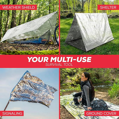 Mart Cobra Emergency Blanket 100-Pack | Reflective Thermal Blanket | Survival Gear | Lightweight