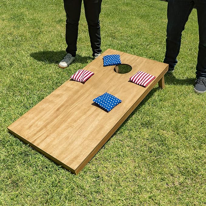 GoSports 4 ft x 2 ft Regulation Size Wooden Cornhole Boards Set - Includes Carrying Case - Full