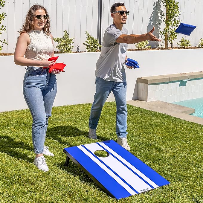 GoSports Portable Cornhole Sets, 8 Styles – Choose 4 x 2 ft or 3 x 2 ft - Boards Include 8 Bean