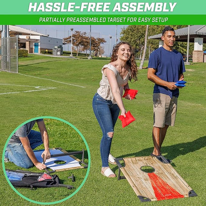 GoSports Portable Cornhole Game Sets – Premium Outdoor Lawn or Beach Toss Game for Kids and Adults