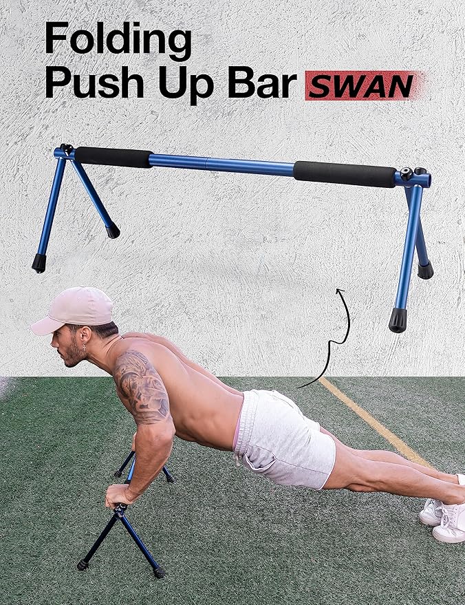 Push Up Bar ??Folding Dip Bar for Home Workout, Lightweight & Portable Strength Training Equipment