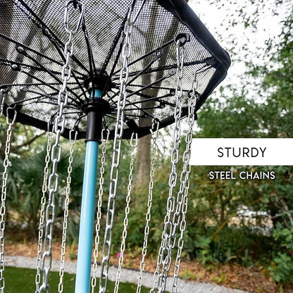 Franklin Sports Disc Golf Baskets - Portable Disc Golf Target with Chains Included - Disc Golf