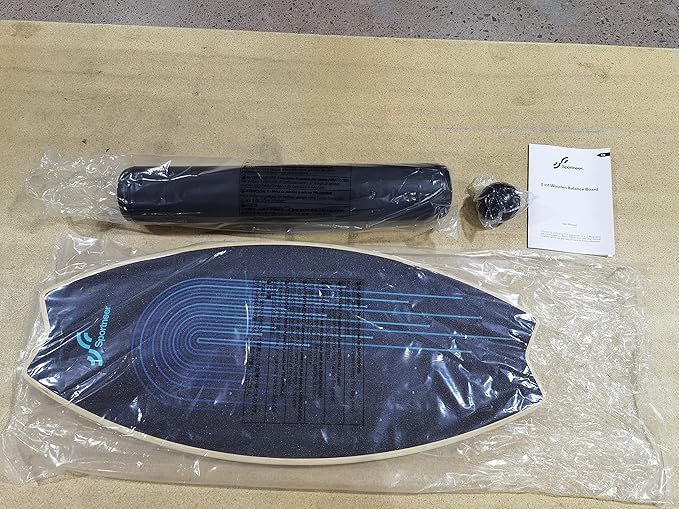 Sportneer Balance Board - 7 Modes Wobble Board with Adjustable Stoppers - Exercise Balancing