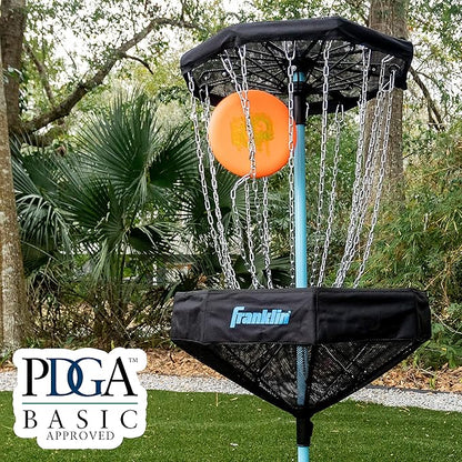 Franklin Sports Disc Golf Baskets - Portable Disc Golf Target with Chains Included - Disc Golf