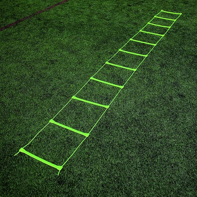 QuickPlay PRO No Tangle Agility Ladder with Quick Lock Adjustable Flat Rungs + Carry Bag (11-Rung)